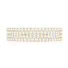 Thick Moissanite Half Eternity Wedding Band D-VS1 - Rosec Jewels