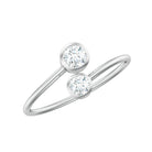 Bezel Set Diamond Toi Et Moi Ring for Promise Natural - ( HI-SI ) - Rosec Jewels