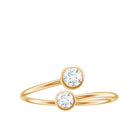 Bezel Set Diamond Toi Et Moi Ring for Promise Natural - ( HI-SI ) - Rosec Jewels