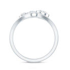 Round Moissanite Cluster Bridal Ring Set for Women D-VS1 - Rosec Jewels