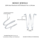 Certified Diamond Spiral Ring For Women Natural - ( HI-SI ) - Rosec Jewels