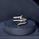 Certified Diamond Spiral Ring For Women Natural - ( HI-SI ) - Rosec Jewels