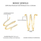 Certified Diamond Spiral Ring For Women Natural - ( HI-SI ) - Rosec Jewels