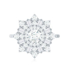 Certified Brilliant Cut Moissanite Cocktail Engagement Ring for Women D-VS1 - Rosec Jewels