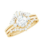 Vintage Inspired Moissanite 3 Piece Wedding Ring Sets D-VS1 - Rosec Jewels