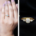 Bezel Set Moissanite Solitaire Engagement Ring D-VS1 - Rosec Jewels