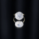 Certified Moissanite Double Halo Engagement Ring for Women D-VS1 - Rosec Jewels