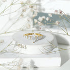 Rosec Jewels-Marquise Cut Moissanite Engagement Ring with Side Stones