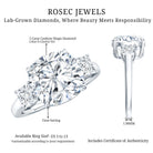 Rosec Jewels-5 Carat Cushion Cut Lab Grown Diamond Journey Ring with IGI Certificate
