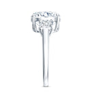Rosec Jewels-5 Carat Cushion Cut Lab Grown Diamond Journey Ring with IGI Certificate