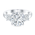 Rosec Jewels-5 Carat Cushion Cut Lab Grown Diamond Journey Ring with IGI Certificate