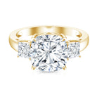 Rosec Jewels-5 Carat Cushion Cut Lab Grown Diamond Journey Ring with IGI Certificate