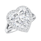 IGI Graded 5 Carat Heart Shape Lab Grown Diamond Cocktail Ring Lab - ( E-VS1 ) - Rosec Jewels