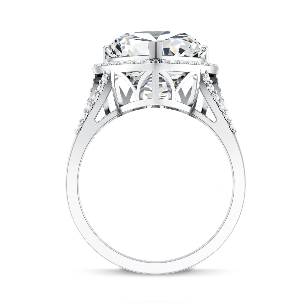 IGI Graded 5 Carat Heart Shape Lab Grown Diamond Cocktail Ring Lab - ( E-VS1 ) - Rosec Jewels