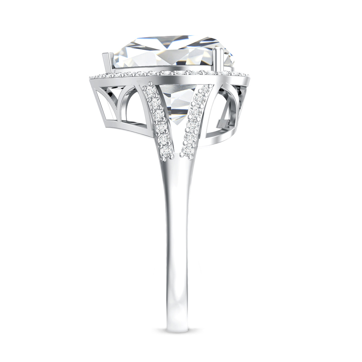 IGI Graded 5 Carat Heart Shape Lab Grown Diamond Cocktail Ring Lab - ( E-VS1 ) - Rosec Jewels