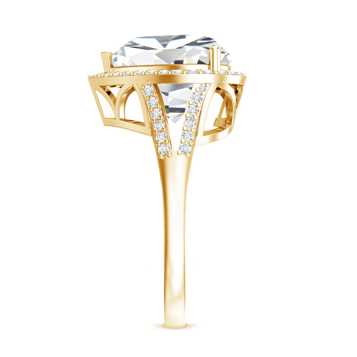 IGI Graded 5 Carat Heart Shape Lab Grown Diamond Cocktail Ring Lab - ( E-VS1 ) - Rosec Jewels