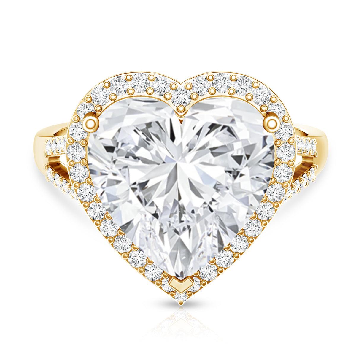 IGI Graded 5 Carat Heart Shape Lab Grown Diamond Cocktail Ring Lab - ( E-VS1 ) - Rosec Jewels