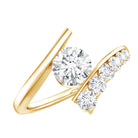 IGI Certified 1 Carat Lab Grown Diamond Bypass Engagement Ring Lab - ( E-VS1 ) - Rosec Jewels