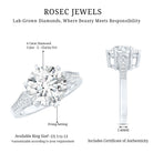 Huge 4 Carat Lab Grown Diamond Solitaire Engagement Ring IGI Verified Lab - ( E-VS1 ) - Rosec Jewels