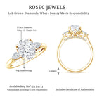 2 Carat Oval Lab Grown Diamond Journey Ring with IGI Certificate Lab - ( E-VS1 ) - Rosec Jewels