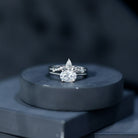 2 Carat IGI Authenticated Lab Grown Diamond Oval Wedding Ring Set Lab - ( E-VS1 ) - Rosec Jewels