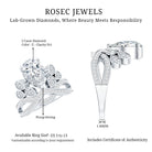 IGI Verified 2 Carat Lab Grown Diamond Cocktail Ring for Women Lab - ( E-VS1 ) - Rosec Jewels
