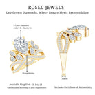 IGI Verified 2 Carat Lab Grown Diamond Cocktail Ring for Women Lab - ( E-VS1 ) - Rosec Jewels