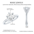Lab Grown 2 Carat Diamond Solitaire Engagement Ring with IGI Certificate Lab - ( E-VS1 ) - Rosec Jewels