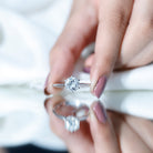 Lab Grown 2 Carat Diamond Solitaire Engagement Ring with IGI Certificate Lab - ( E-VS1 ) - Rosec Jewels