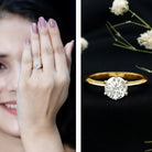 Lab Grown 2 Carat Diamond Solitaire Engagement Ring with IGI Certificate Lab - ( E-VS1 ) - Rosec Jewels