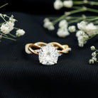 IGI Graded 3 Carat Solitaire Lab Grown Diamond Braided Engagement Ring Lab - ( E-VS1 ) - Rosec Jewels