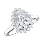 IGI Verified 2 Carat Lab Grown Diamond Pear Halo Engagement Ring Lab - ( E-VS1 ) - Rosec Jewels