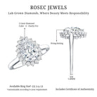 IGI Verified 2 Carat Lab Grown Diamond Pear Halo Engagement Ring Lab - ( E-VS1 ) - Rosec Jewels