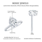 Lab Grown 2 Carat Diamond Teardrop Engagement Ring with IGI Certificate Lab - ( E-VS1 ) - Rosec Jewels