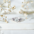 2 Carat Lab Grown Diamond Rose Flower Engagement Ring IGI Verified Lab - ( E-VS1 ) - Rosec Jewels
