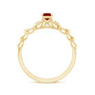 Rosec Jewels-Lab Grown Ruby Designer Promise Ring with Diamond
