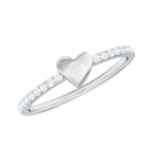 Rosec Jewels-Diamond Heart Shape Promise Ring for Her