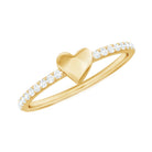 Rosec Jewels-Diamond Heart Shape Promise Ring for Her
