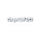 Real Diamond Half Eternity Band Ring Natural - ( HI-SI ) - Rosec Jewels