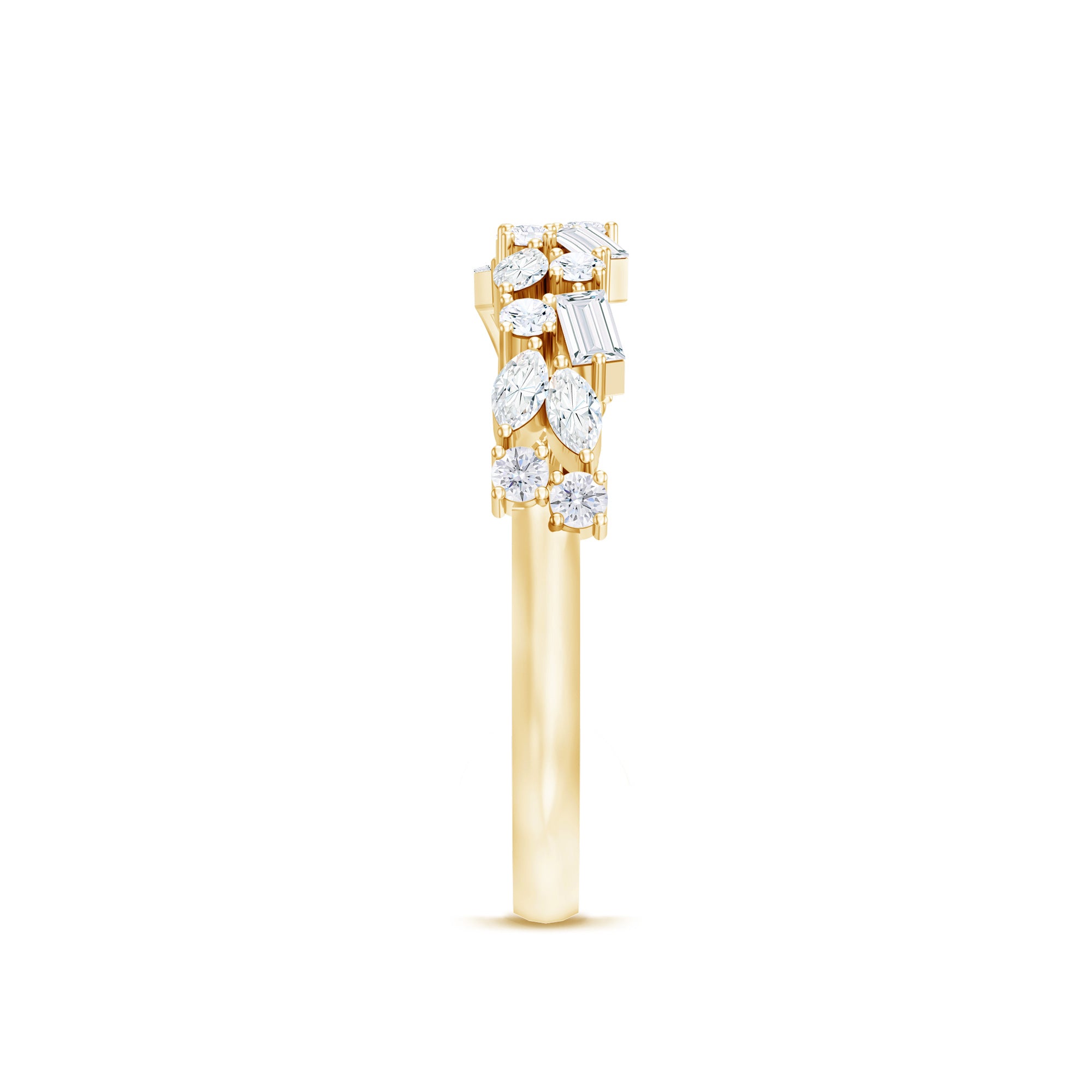 Real Diamond Half Eternity Band Ring Natural - ( HI-SI ) - Rosec Jewels