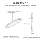 Real Diamond Half Eternity Ring Natural - ( HI-SI ) - Rosec Jewels