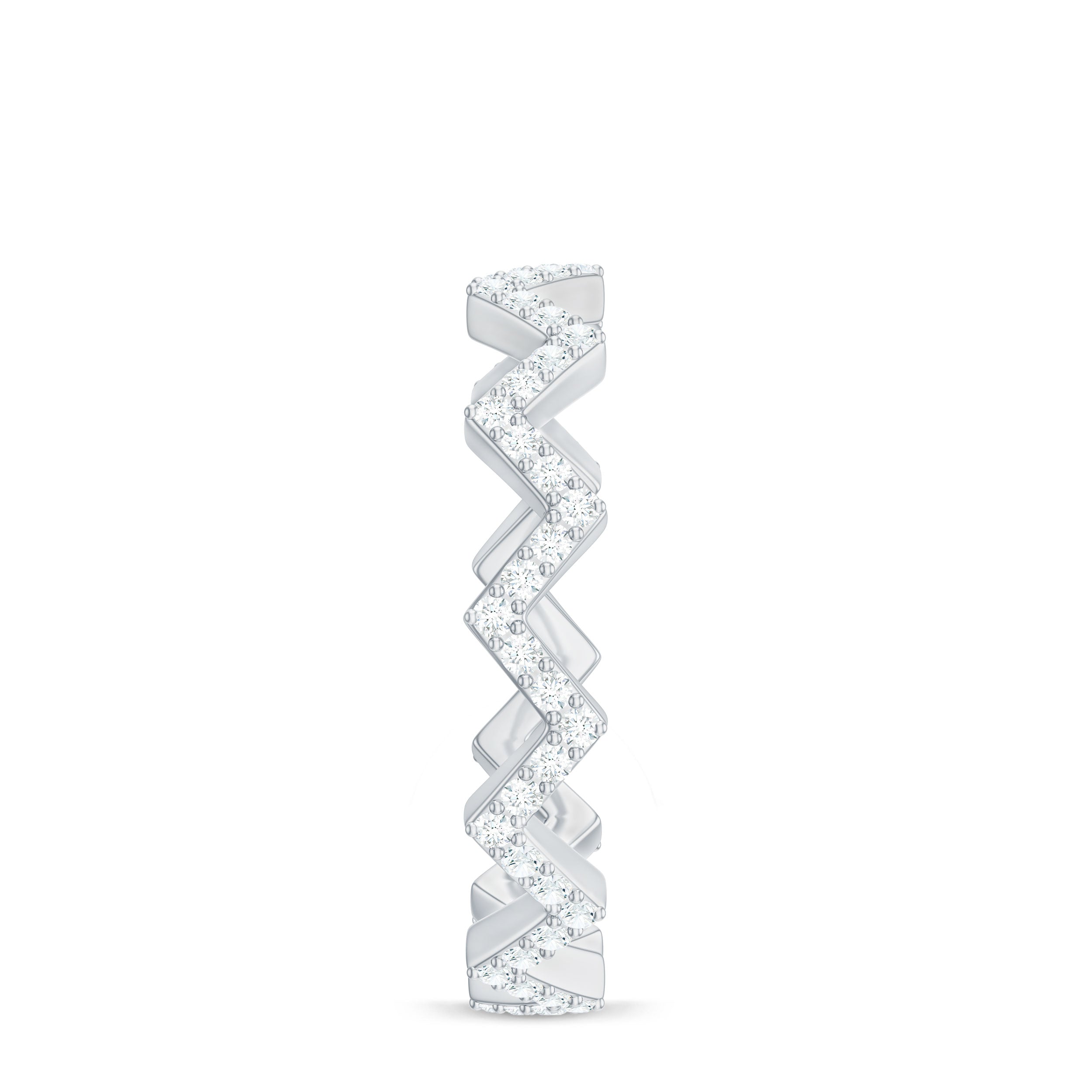 Rosec Jewels-Minimal Diamond Zig Zag Eternity Band Ring