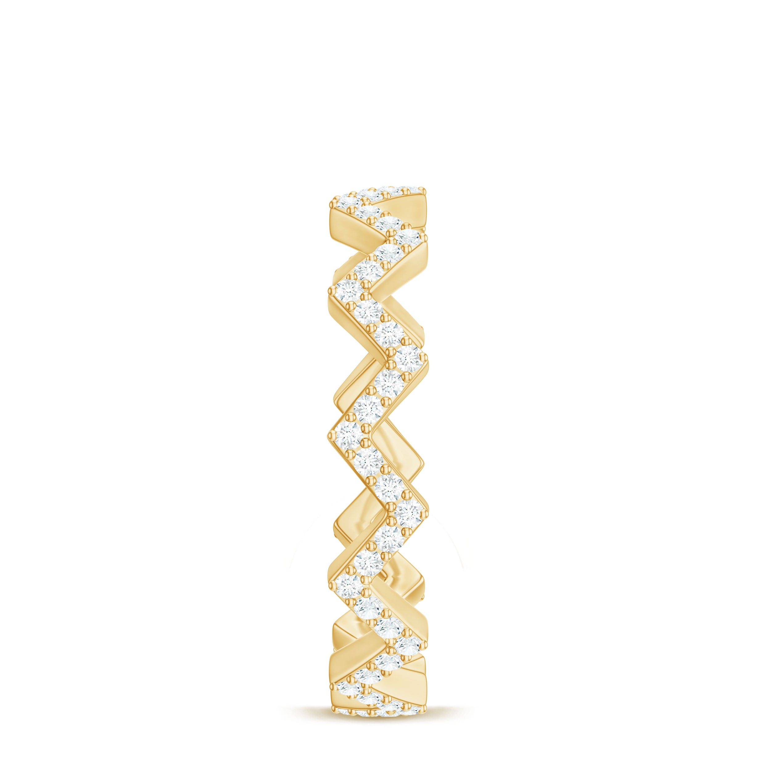 Rosec Jewels-Minimal Diamond Zig Zag Eternity Band Ring