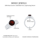 Vintage Style Garnet Diamond Engagement Ring with Celtic Knot AAA - Rosec Jewels