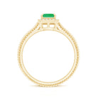 Natural 1.2 Carat Emerald Engagement Ring with Diamond Halo AAA - Rosec Jewels