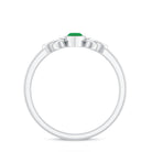 Marquise Cut Natural Emerald Celtic Engagement Ring in Bezel Setting AAA - Rosec Jewels