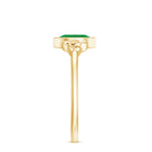 Marquise Cut Natural Emerald Celtic Engagement Ring in Bezel Setting AAA - Rosec Jewels
