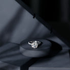Certified Moissanite 10 MM Round Cut Engagement Ring D-VS1 - Rosec Jewels