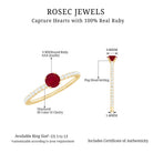 Rosec Jewels-Natural Ruby Promise Ring with Diamond for Women