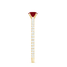 Rosec Jewels-Natural Ruby Promise Ring with Diamond for Women